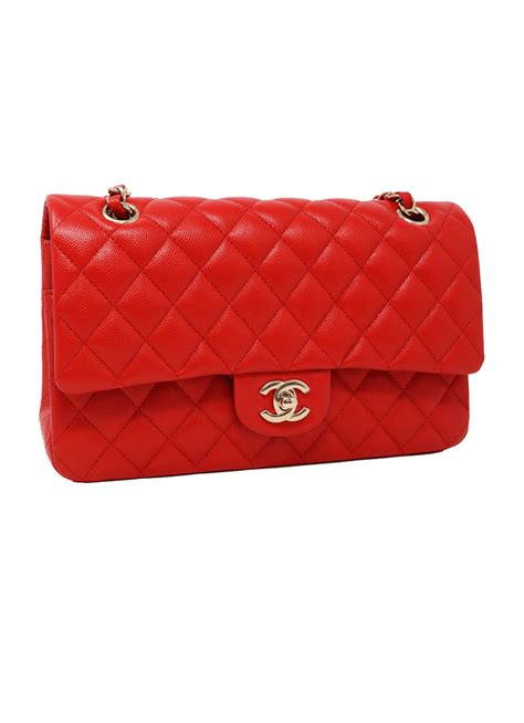 chanel flap red caviar|Flap Bags .